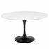 Willow 54" Round Wood Dining Table In Black White by Modway Furniture