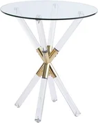 Erick End Table In Acrylic/Gold by Meridian Furniture