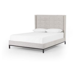 Newhall King Bed 55" in Linen by FOUR HANDS