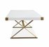 Adeline White Lacquer Dining Table by tov furniture