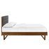Chantelle Full Wood Platform Bed With Angular Frame In Walnut Charcoal by Modway Furniture