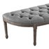 Luana Vintage French Upholstered Fabric Semi-Circle Bench In Light Gray by Modway Furniture