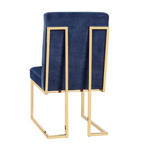 Sasaki Navy Velvet Chair